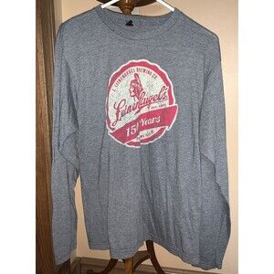 Leinenkugels T Shirt Long Sleeve Unisex L Retired Maiden Lady Logo